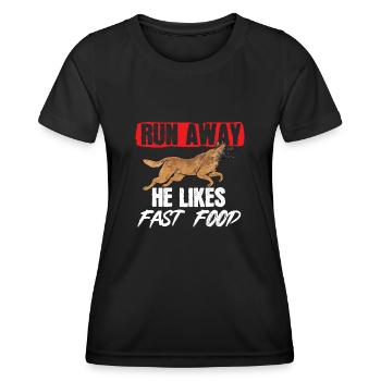 Malinois Belgian Shepherd Mechelaar Dog - Women's Functional T-Shirt - black - Front - AI Model Female 172 light (172cm)