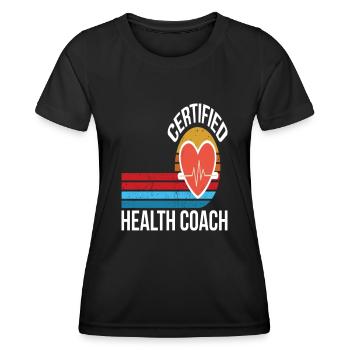 Certified Health Coach - Frauen Funktions-T-Shirt - Schwarz - Vorne - AI Model Female 172 light (172cm)