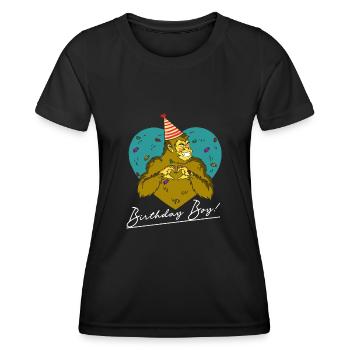 Bigfoot Party Supplies Birthday Boy Sasquatch - Women's Functional T-Shirt - black - Front - AI Model Female 172 light (172cm)