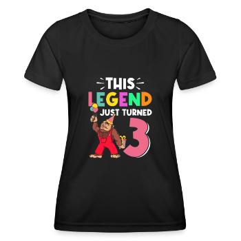 Bigfoot Party fournit le père de l’équipe d’anniversaire - T-shirt sport Femme - noir - Devant - AI Model Female 172 light (172cm)