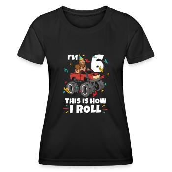 Bigfoot Party Supplies I'm 3 This Is How I Roll - Women's Functional T-Shirt - black - Front - AI Model Female 172 light (172cm)