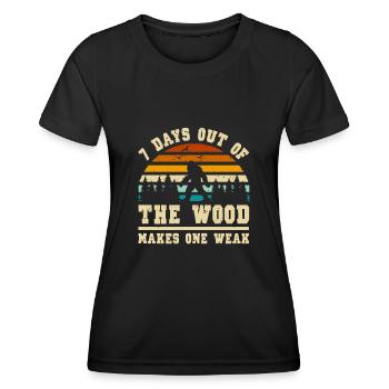 Bigfoot Party Supplies Dad Of The Birthday Crew - Women's Functional T-Shirt - black - Front - AI Model Female 172 light (172cm)