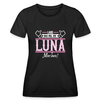 Luna Geschenkidee Geschenk Geburtstag - Frauen Funktions-T-Shirt - Schwarz - Vorne - AI Model Female 172 light (172cm)