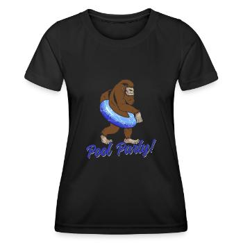 Bigfoot Party Supplies Sasquatch Pool Party - Women's Functional T-Shirt - black - Front - AI Model Female 172 light (172cm)