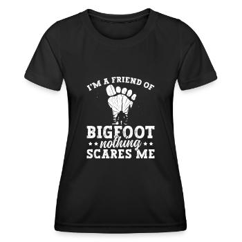 Bigfoot Party Supplies Dad Of The Birthday Crew - Frauen Funktions-T-Shirt - Schwarz - Vorne - AI Model Female 172 light (172cm)
