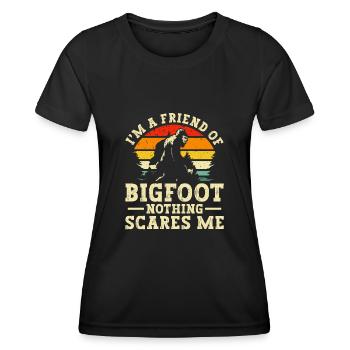 Bigfoot Party Supplies Dad Of The Birthday Crew - Women's Functional T-Shirt - black - Front - AI Model Female 172 light (172cm)