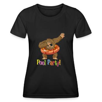 Bigfoot Party Supplies Sasquatch Pool Party - Frauen Funktions-T-Shirt - Schwarz - Vorne - AI Model Female 172 light (172cm)