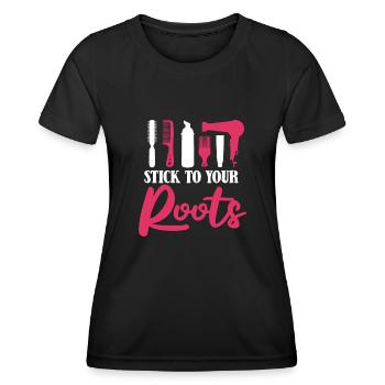 Coiffeur Coiffeur Coiffeur - T-shirt sport Femme - noir - Devant - AI Model Female 172 light (172cm)