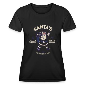 Noël Santa’s Coal Club - T-shirt sport Femme - noir - Devant - AI Model Female 172 light (172cm)