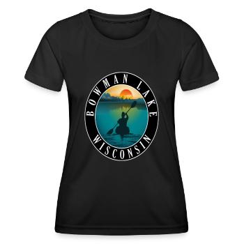 Bowman Lake Wisconsin Kayak - T-shirt sport Femme - noir - Devant - AI Model Female 172 light (172cm)