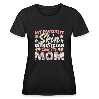 Kosmetikerin Ästhetikerin Kosmetik Wimpern Microb - Frauen Funktions-T-Shirt - Schwarz - Vorne - AI Model Female 172 light (172cm)
