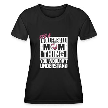 Volleyball Volleyball Player Volleyball Mama - T-shirt sport Femme - noir - Devant - AI Model Female 172 light (172cm)