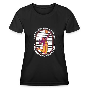 Volleyball Volleyball Player Volleyball Mama - T-shirt sport Femme - noir - Devant - AI Model Female 172 light (172cm)