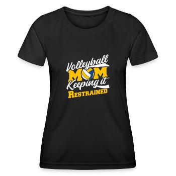 Volleyball Volleyball Player Volleyball Mama - T-shirt sport Femme - noir - Devant - AI Model Female 172 light (172cm)