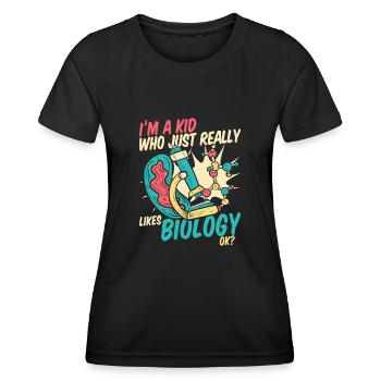 Biologie Biologe Kinder Biologie - Frauen Funktions-T-Shirt - Schwarz - Vorne - AI Model Female 172 light (172cm)