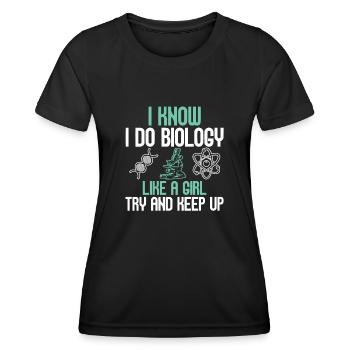 Biologie Biologe Kinder Biologie - Frauen Funktions-T-Shirt - Schwarz - Vorne - AI Model Female 172 light (172cm)