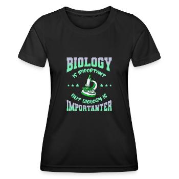Biologie Biologe Kinder Biologie - Frauen Funktions-T-Shirt - Schwarz - Vorne - AI Model Female 172 light (172cm)