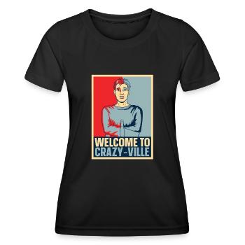Infirmier - T-shirt sport Femme - noir - Devant - AI Model Female 172 light (172cm)