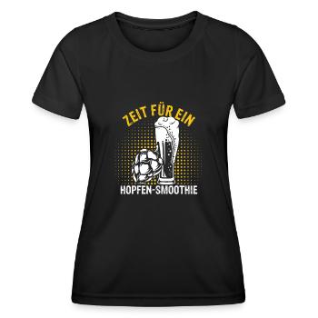Hopfen Schmoothie Bier Kneipen Fans Geschenk Biert - Frauen Funktions-T-Shirt - Schwarz - Vorne - AI Model Female 172 light (172cm)