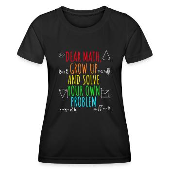 Vie de professeur de mathématiques 100 jours de retour à l’école - T-shirt sport Femme - noir - Devant - AI Model Female 172 light (172cm)