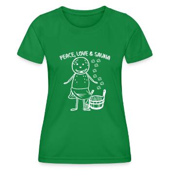 Saunieren Sauna - T-shirt sport Femme - vert - Devant - AI Model Female 172 dark (172cm)