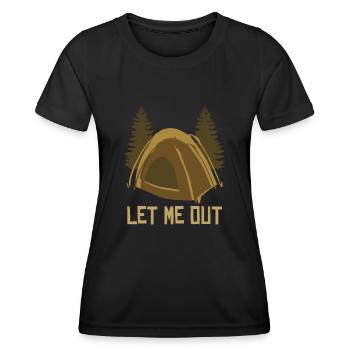 Camping Camping Outdoor Tent Camping - Women's Functional T-Shirt - black - Front - AI Model Female 172 light (172cm)