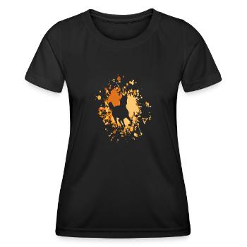 Cheval Belle Éclaboussure De Couleur - T-shirt sport Femme - noir - Devant - AI Model Female 172 light (172cm)