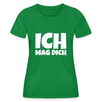 Ich mag dich - Frauen Funktions-T-Shirt - Kelly Green - Vorne - AI Model Female 172 dark (172cm)