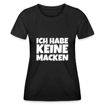 Ich habe keine Macken - Frauen Funktions-T-Shirt - Schwarz - Vorne - AI Model Female 172 light (172cm)