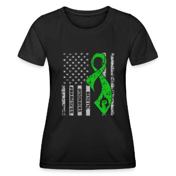 Sensibilisation aux maladies génétiques - T-shirt sport Femme - noir - Devant - AI Model Female 172 light (172cm)