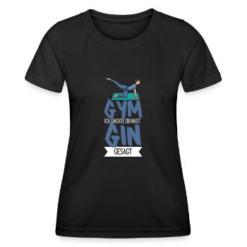 Tonic Sans alcool est en quelque sorte Ginlos Gin - T-shirt sport Femme - noir - Devant - AI Model Female 172 light (172cm)
