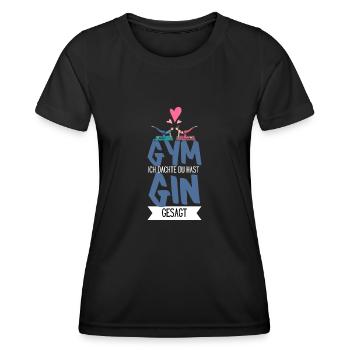 Tonic Sans alcool est en quelque sorte Ginlos Gin - T-shirt sport Femme - noir - Devant - AI Model Female 172 light (172cm)
