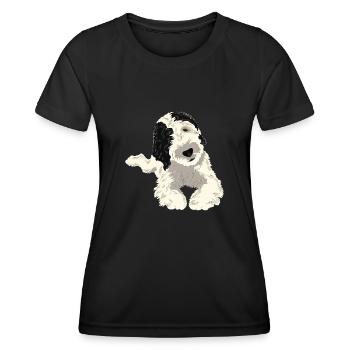 Sheepadoodle Dog Gift - Women's Functional T-Shirt - black - Front - AI Model Female 172 light (172cm)