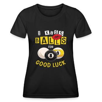 Pocketologist Billard Billard 8 Ball - T-shirt sport Femme - noir - Devant - AI Model Female 172 light (172cm)
