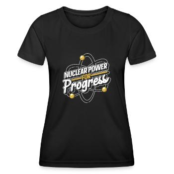 Physique Phyiker Physique nucléaire - T-shirt sport Femme - noir - Devant - AI Model Female 172 light (172cm)