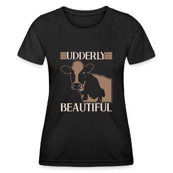 Cow Farmer Calf Farm Cows - Women's Functional T-Shirt - black - Front - AI Model Female 172 light (172cm)