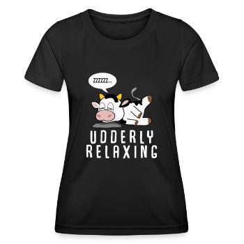 Cow Farmer Calf Sleeping Calves Cows - Women's Functional T-Shirt - black - Front - AI Model Female 172 light (172cm)