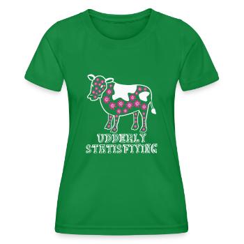 Cow Farmer Vaches - T-shirt sport Femme - vert - Devant - AI Model Female 172 dark (172cm)