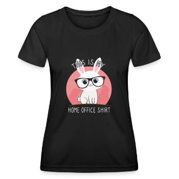 This Is My Home Office Shirt Office Home Office - Women's Functional T-Shirt - black - Front - AI Model Female 172 light (172cm)