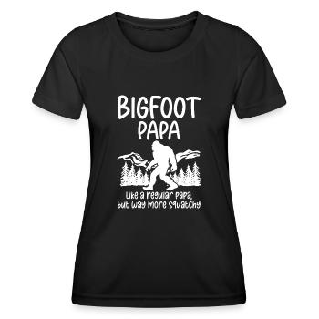 Bigfoot Party fournit Bigfoot Papa - T-shirt sport Femme - noir - Devant - AI Model Female 172 light (172cm)