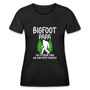 Bigfoot Party fournit Bigfoot Papa - T-shirt sport Femme - noir - Devant - AI Model Female 172 light (172cm)