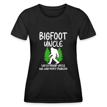 Bigfoot Party fournit Bigfoot Uncle - T-shirt sport Femme - noir - Devant - AI Model Female 172 light (172cm)