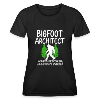 Bigfoot Party fournit Bigfoot Architect - T-shirt sport Femme - noir - Devant - AI Model Female 172 light (172cm)