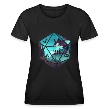 RPG-RPG-Rollenspiel-Rollenspieler Tabletop-Drache - Frauen Funktions-T-Shirt - Schwarz - Vorne - AI Model Female 172 light (172cm)