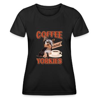 Yorkshire Terrier Yorkie Dog Gift - Women's Functional T-Shirt - black - Front - AI Model Female 172 light (172cm)