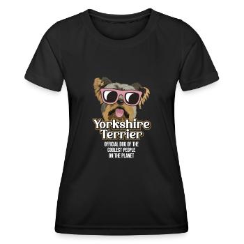 Yorkshire Terrier Yorkie Dog Gift - Women's Functional T-Shirt - black - Front - AI Model Female 172 light (172cm)