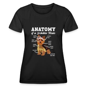 Yorkshire Terrier Yorkie Dog Cadeau - T-shirt sport Femme - noir - Devant - AI Model Female 172 light (172cm)