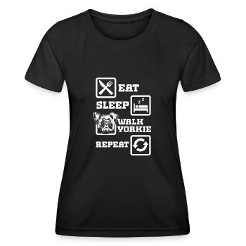 Yorkshire Terrier Yorkie Dog Gift - Women's Functional T-Shirt - black - Front - AI Model Female 172 light (172cm)