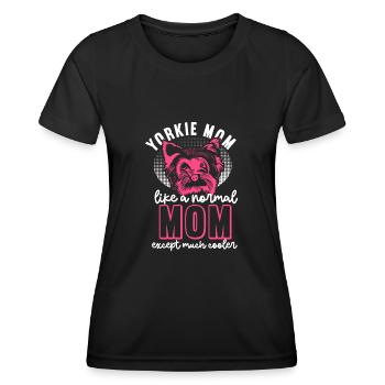 Yorkshire Terrier Yorkie Dog Cadeau - T-shirt sport Femme - noir - Devant - AI Model Female 172 light (172cm)
