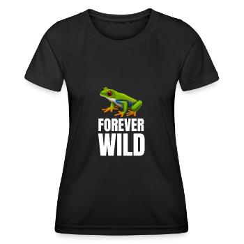 Agalychnis Callidryas Red Eyed Tree Frog - Frauen Funktions-T-Shirt - Schwarz - Vorne - AI Model Female 172 light (172cm)